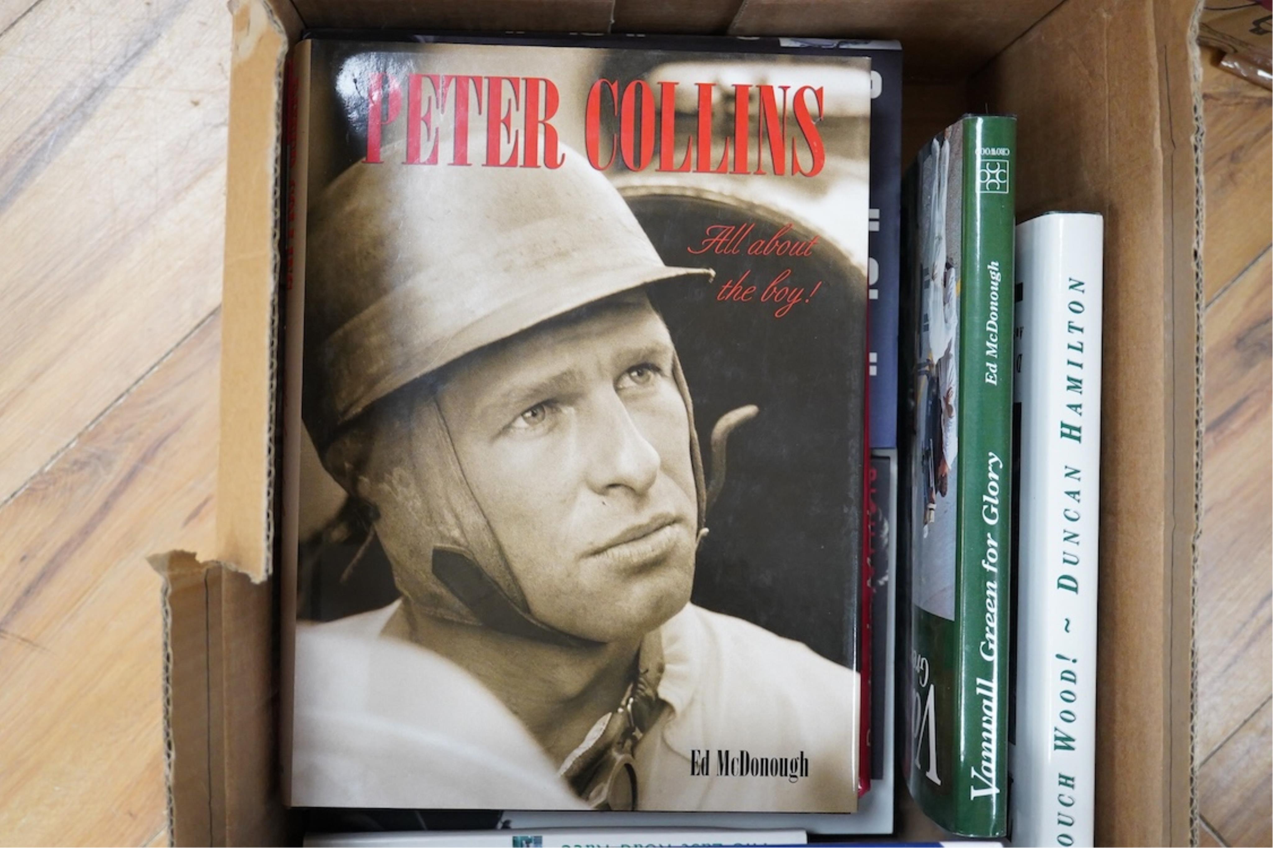 Bailey, Tony & Skilleter, Paul - Mike Hawthorn: golden boy ... illus. throughout (some coloured); publisher's cloth & d/wrapper, tall 4to. reprinted, 2009. *authors signed card on half title; McDonough, Ed. - Vanwall: Gr